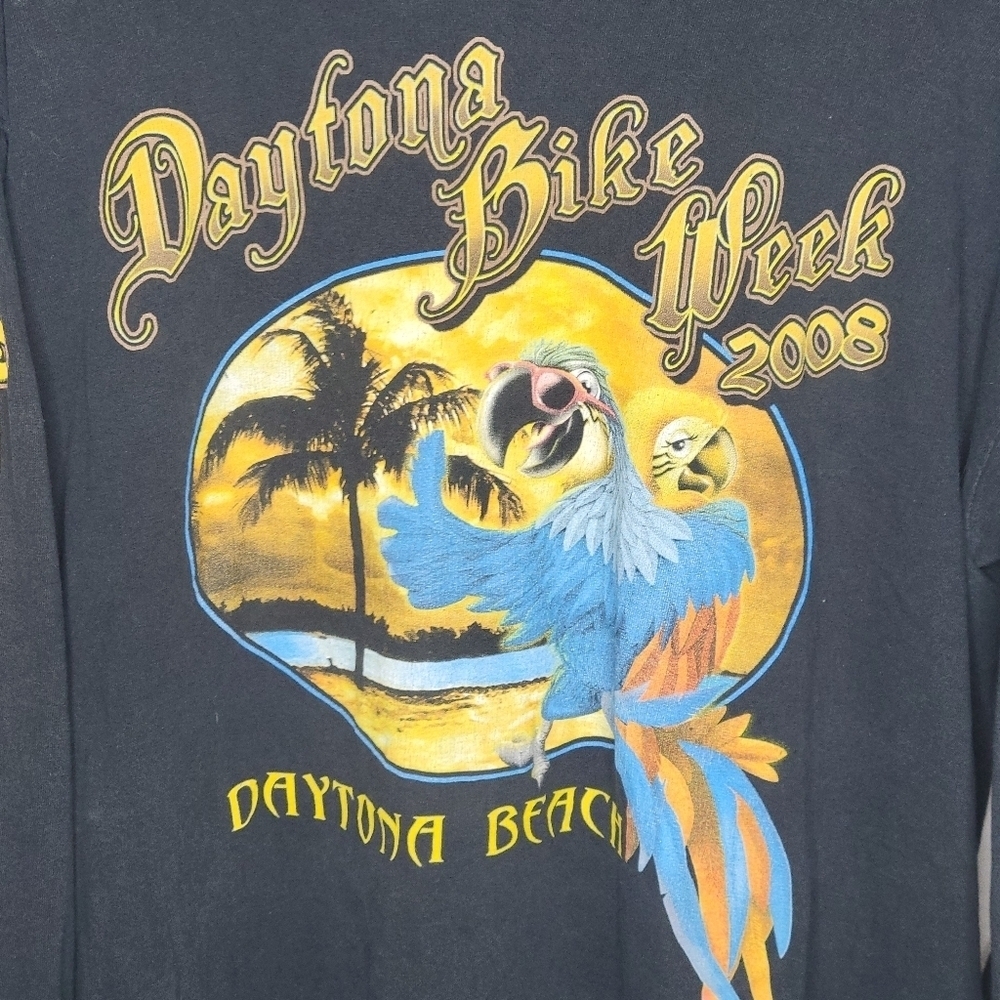 Vintage Y2K Daytona Bike Week 2008 Long Sleeve Graphic T-Shirt Size XL - Picture 3 of 5